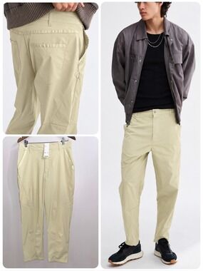 NWT Urban Outfitters Standard Cloth Slim Fit Nylon Tech Pant Lt Green Size Small